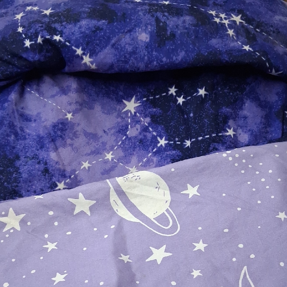 Cosmic Dreams Comforter Set - Blue and White